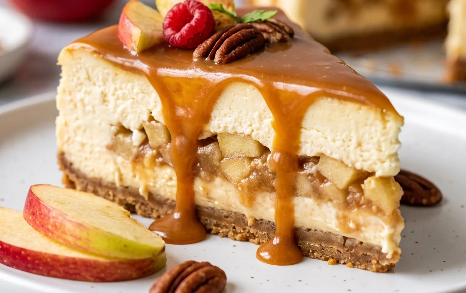 Karamell-Apfel-Käsekuchen